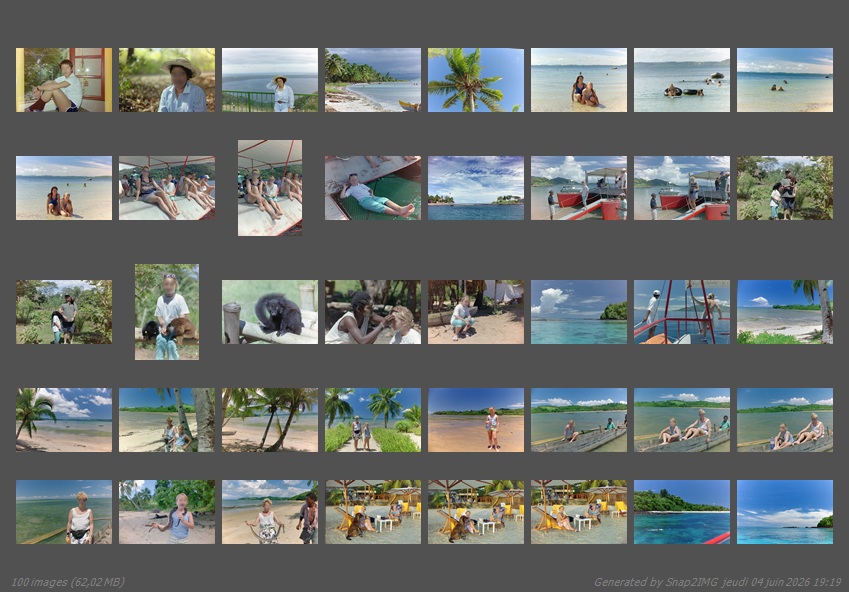 Contact sheet – sample results